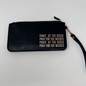 Bioworld Panic! At The Disco "Pray for the Wicked" Wristlet Wallet Black Gold